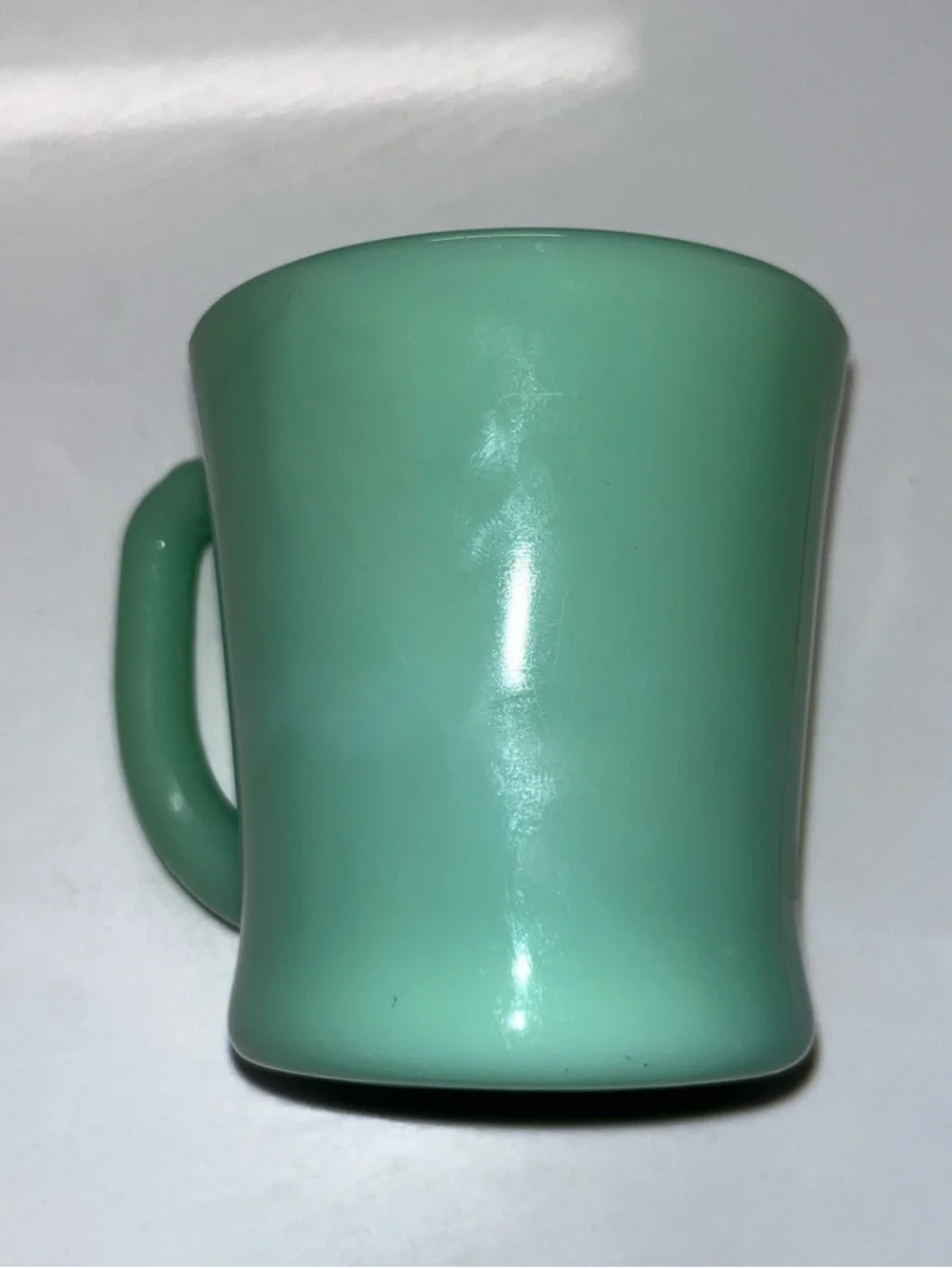 Fire King :(2) Vintage Jadeite Fire King Restaurant Style Coffee Cup: Very Nice